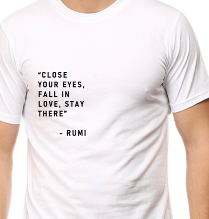 Men's Tshirt - DRON RUMI INSPIRATIONAL - ABA27 White