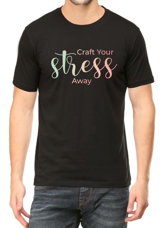 Men's Tshirt - CRAFT YOUR STRESS AWAY - ABA29 Black