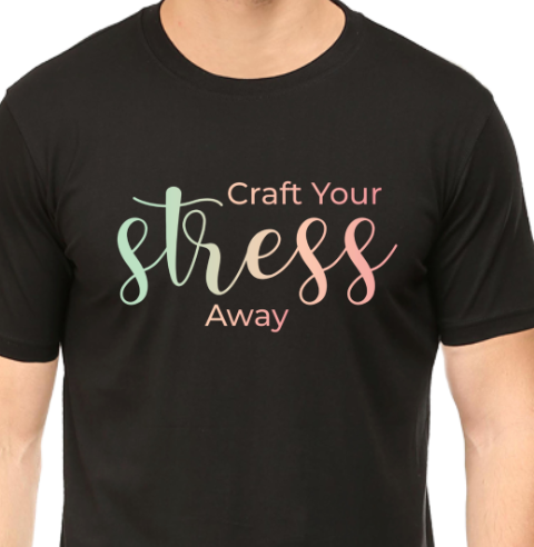 Men's Tshirt - CRAFT YOUR STRESS AWAY - ABA29 Black