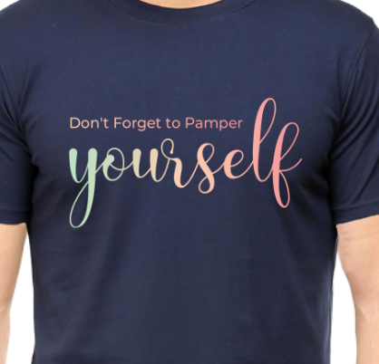 Men's Tshirt - DRON DONT FORGET TO PAMPER YOURSELF - ABA30 Navy Blue