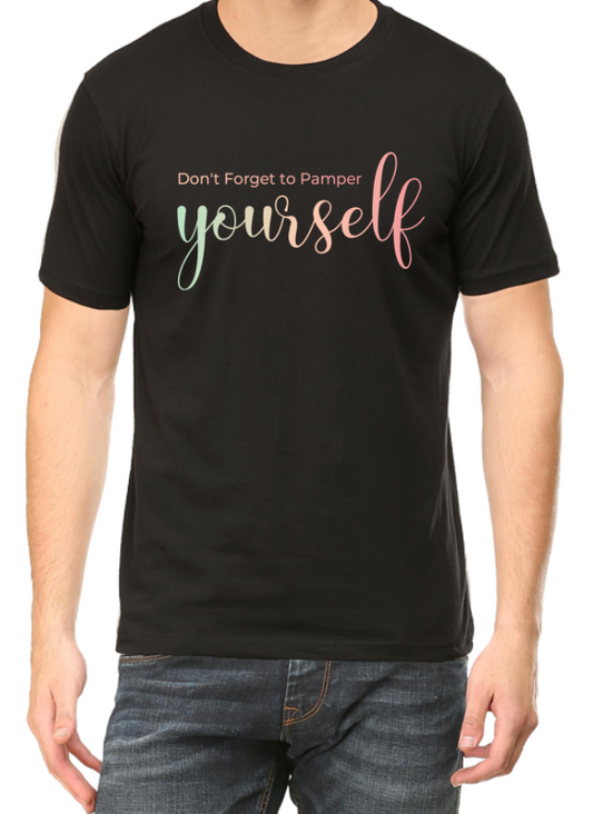 Men's Tshirt - DRON DONT FORGET TO PAMPER YOURSELF - ABA30 Black