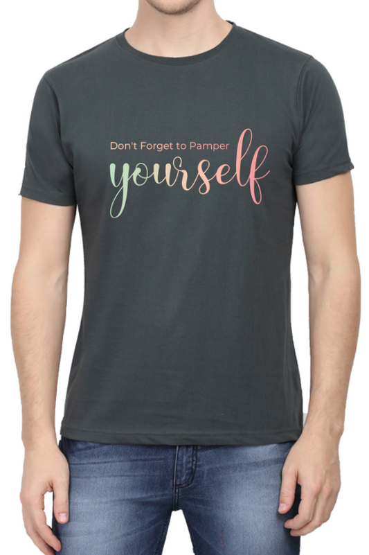 Men's Tshirt - DRON DONT FORGET TO PAMPER YOURSELF - ABA30 Steel Grey