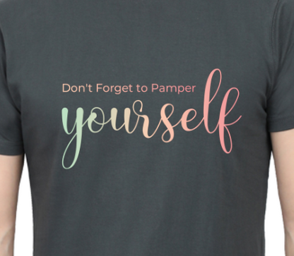 Men's Tshirt - DRON DONT FORGET TO PAMPER YOURSELF - ABA30 Steel Grey