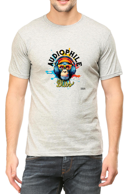 Men's Tshirt - Audiophile Bliss - ABA04 Grey Melange