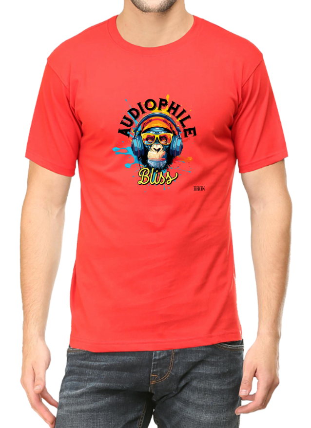 Men's Tshirt - Audiophile Bliss - ABA04 Red