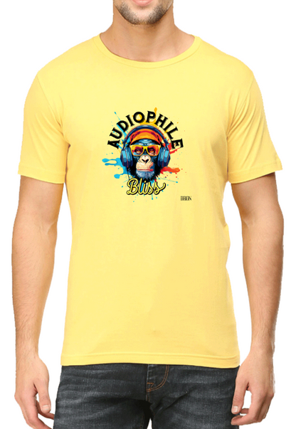 Men's Tshirt - Audiophile Bliss - ABA04 Yellow