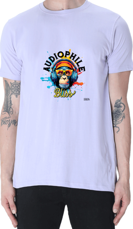 Men's Tshirt - Audiophile Bliss - ABA04 Lavender