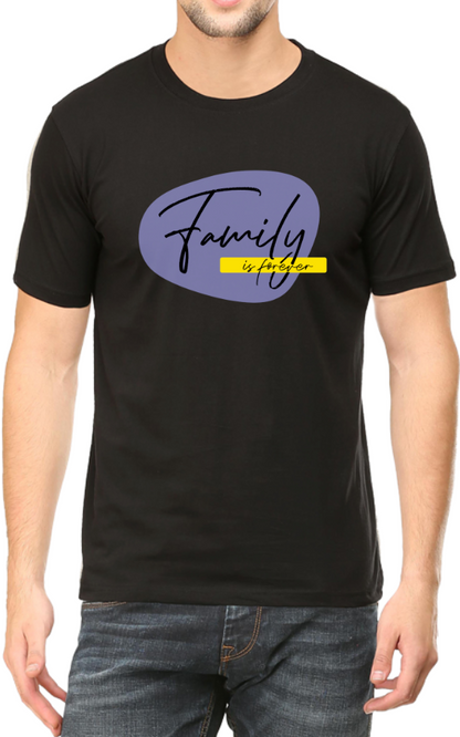 Men's Tshirt - Family is Forever - ABA06 Black