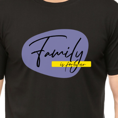 Men's Tshirt - Family is Forever - ABA06 Black