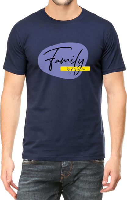 Men's Tshirt - Family is Forever - ABA06 Navy Blue