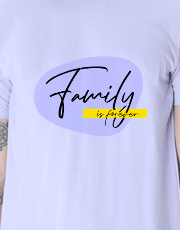 Men's Tshirt - Family is Forever - ABA06 Lavender