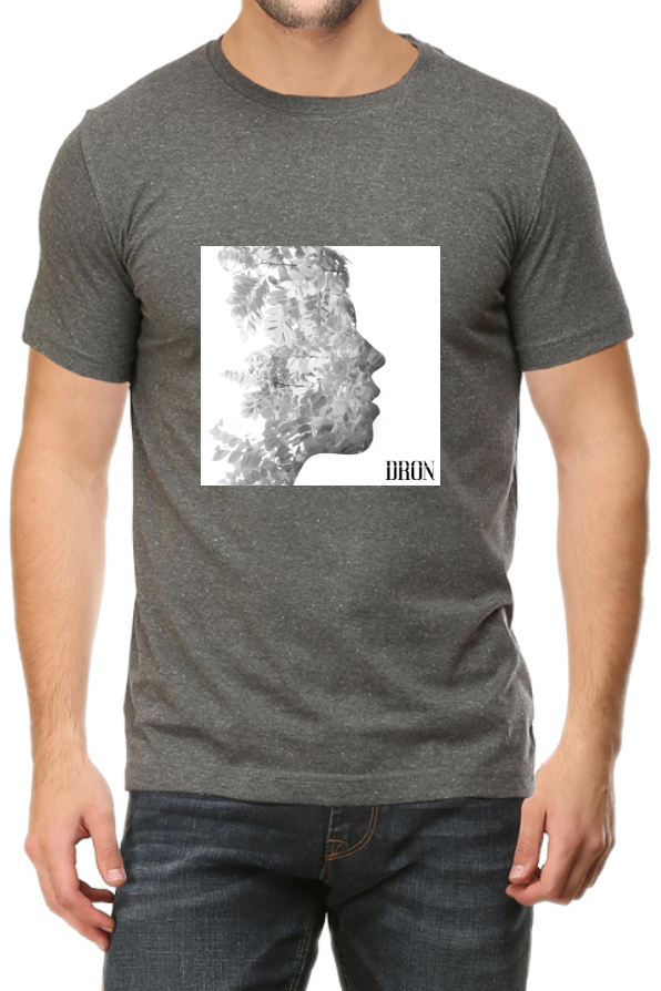 Men's Tshirt - DRON MAN PORTRAIT - ABA07 Grey Melange