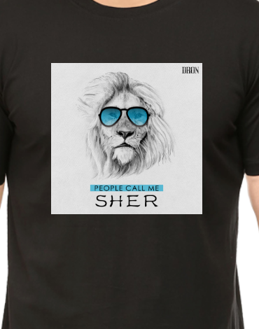 Men's Tshirt - DRON PEOPLE CALL ME SHER - ABA09 Black