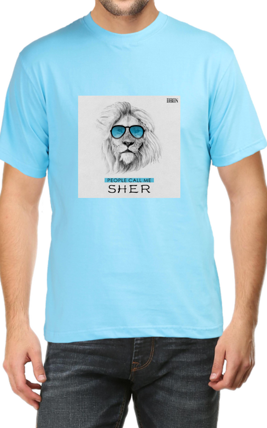 Men's Tshirt - DRON PEOPLE CALL ME SHER - ABA09 SkyBlue