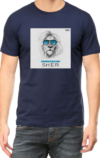 Men's Tshirt - DRON PEOPLE CALL ME SHER - ABA09 Navy Blue