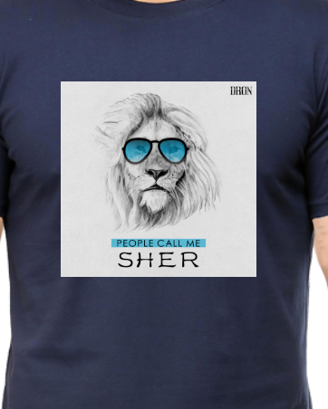 Men's Tshirt - DRON PEOPLE CALL ME SHER - ABA09 Navy Blue