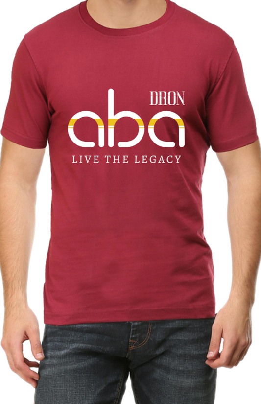 Men's Tshirt - DRON ABA DARK - ABA10 Maroon