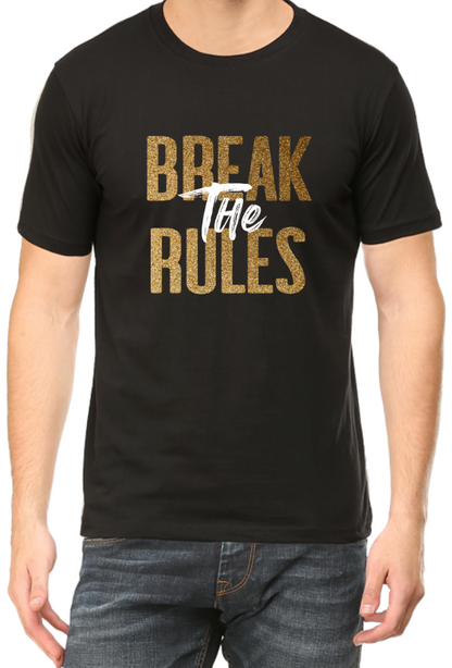 Men's Tshirt - DRON BREAK THE RULES - ABA13 Black