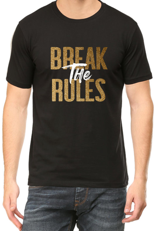 Men's Tshirt - DRON BREAK THE RULES - ABA13 Black