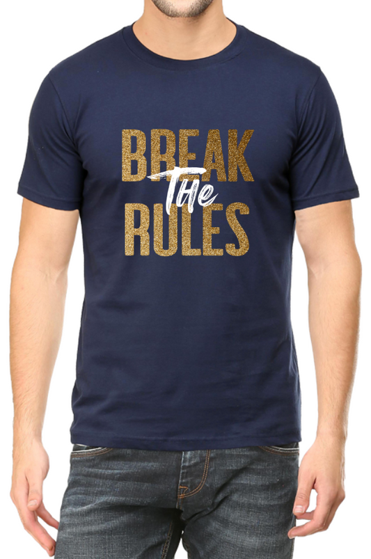 Men's Tshirt - DRON BREAK THE RULES - ABA13 Navy Blue