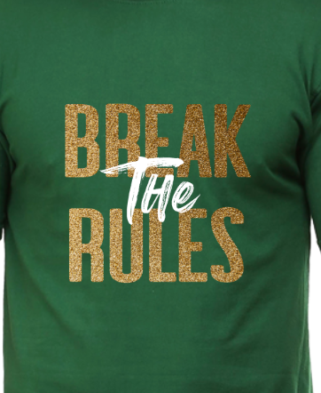 Men's Tshirt - DRON BREAK THE RULES - ABA13 Bottle Green