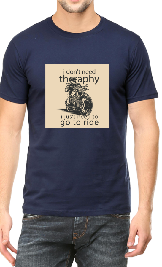 Men's Tshirt - DRON THERAPY - ABA39 Navy Blue