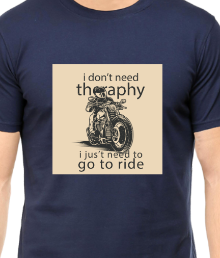 Men's Tshirt - DRON THERAPY - ABA39 Navy Blue