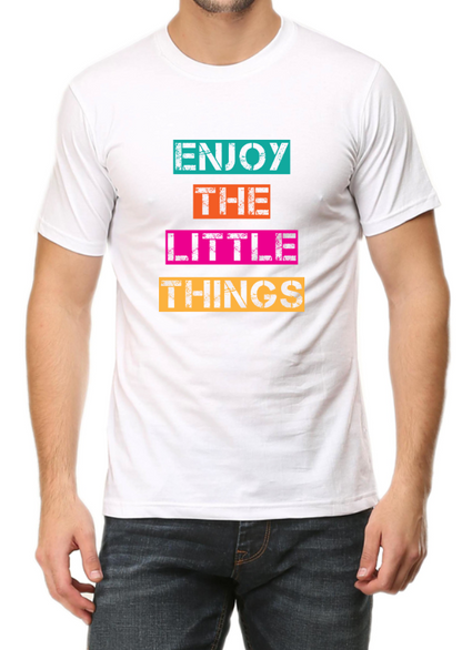 Men's Tshirt - DRON ENJOY THE LITTLE THINGS - ABA41 White