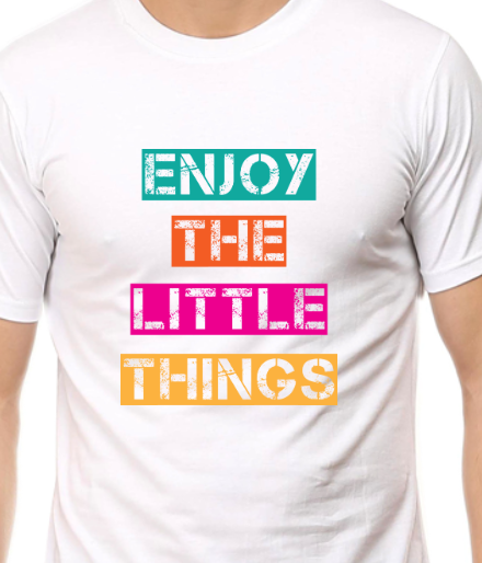 Men's Tshirt - DRON ENJOY THE LITTLE THINGS - ABA41 White