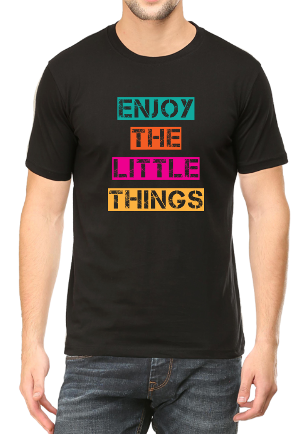 Men's Tshirt - DRON ENJOY THE LITTLE THINGS - ABA41 Black