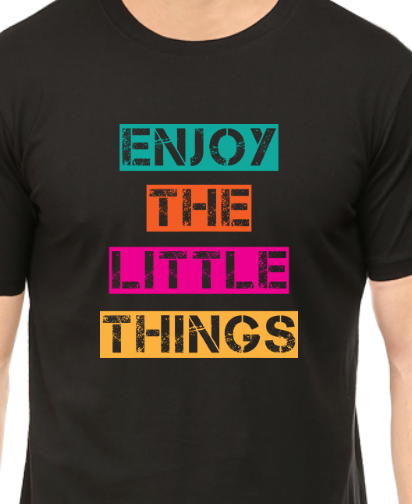 Men's Tshirt - DRON ENJOY THE LITTLE THINGS - ABA41 Black