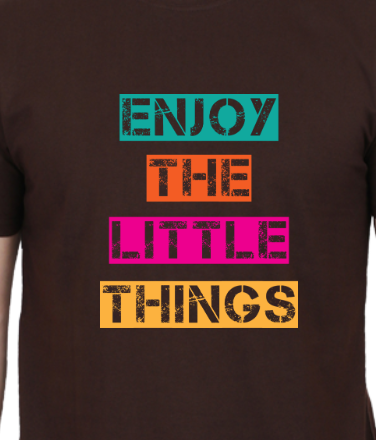 Men's Tshirt - DRON ENJOY THE LITTLE THINGS - ABA41 Coffee Brown