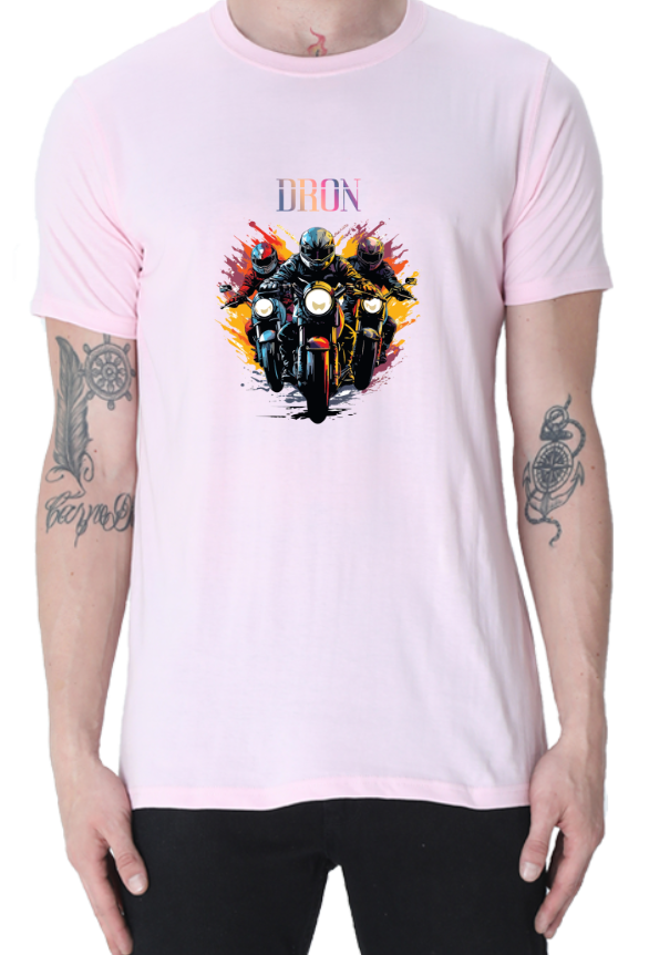 Men's Tshirt - DRON RIDERS - ABA42 Light Baby Pink