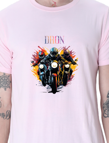 Men's Tshirt - DRON RIDERS - ABA42 Light Baby Pink