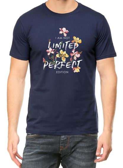 Men's Tshirt - DRON I AM NOT LIMITED BUT PERFECT EDITION - ABA43 Navy Blue