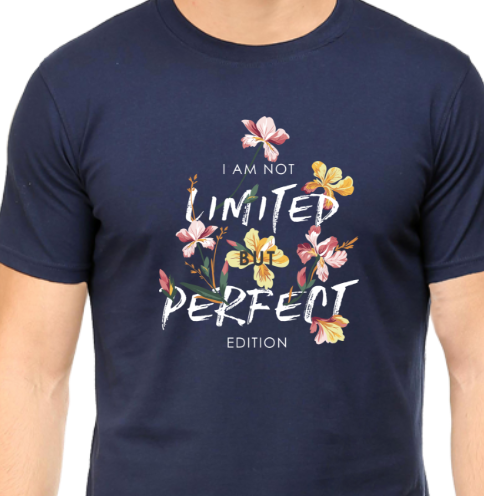 Men's Tshirt - DRON I AM NOT LIMITED BUT PERFECT EDITION - ABA43 Navy Blue