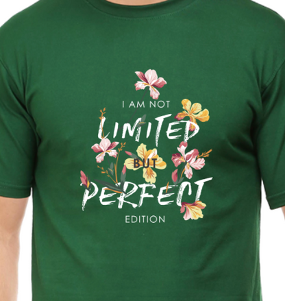 Men's Tshirt - DRON I AM NOT LIMITED BUT PERFECT EDITION - ABA43 Bottle Green