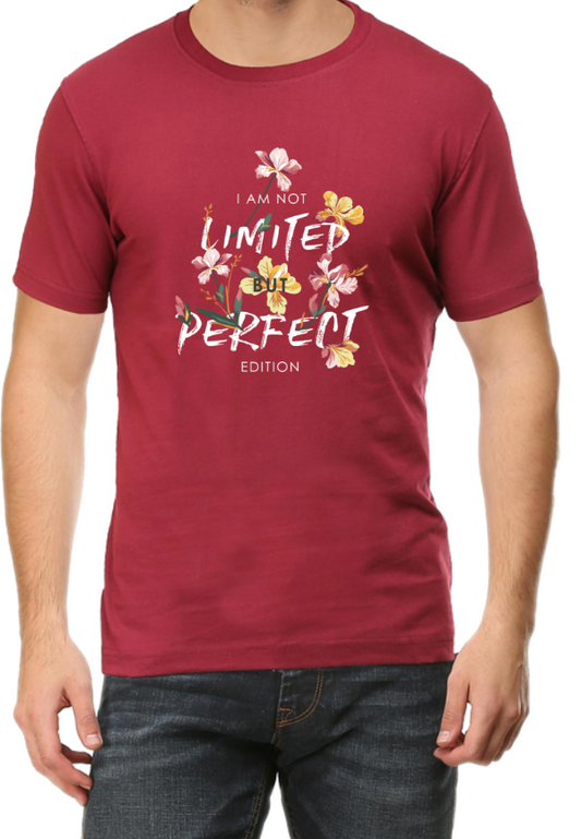 Men's Tshirt - DRON I AM NOT LIMITED BUT PERFECT EDITION - ABA43 Maroon