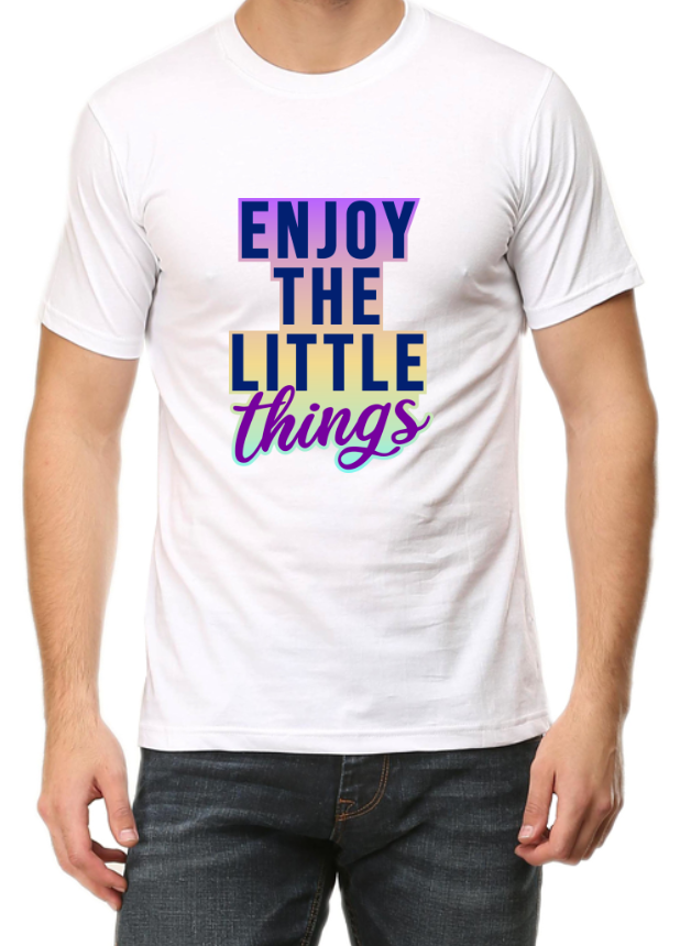 Men's Tshirt - DRON ENJOY THE LITTLE THINGS - ABA45 White