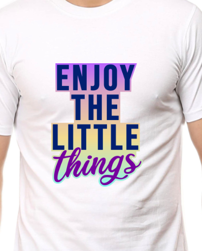 Men's Tshirt - DRON ENJOY THE LITTLE THINGS - ABA45 White