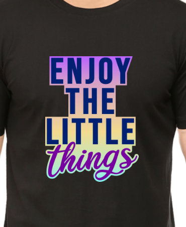 Men's Tshirt - DRON ENJOY THE LITTLE THINGS - ABA45 Black