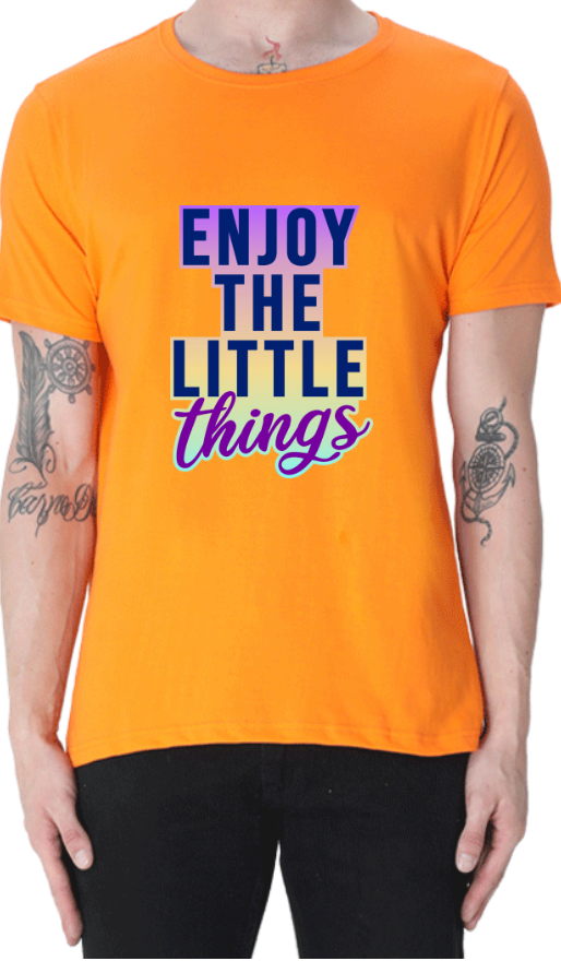 Men's Tshirt - DRON ENJOY THE LITTLE THINGS - ABA45 Orange