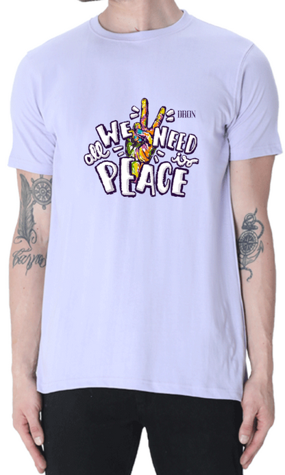 Men's Tshirt - DRON ALL WE NEED IS PEACE - ABA37 Lavender