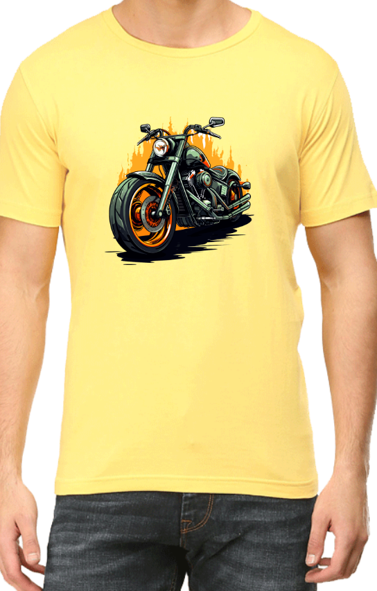 Men's Tshirt - DRON CRUISER LOVE - ABA47 Yellow