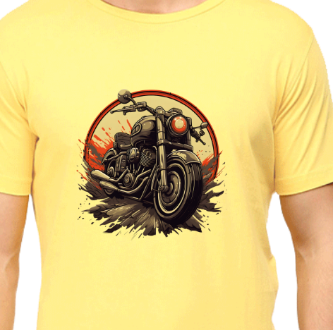 Men's Tshirt - DRON BULLET LOVE - ABA48 Yellow