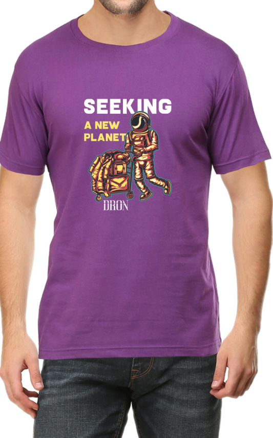 Men's Tshirt - DRON SEEKING A NEW PLANET - ABA54 Purple