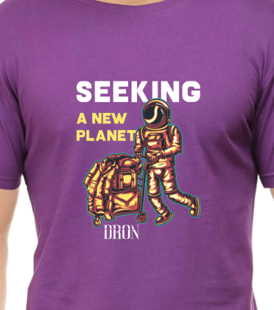 Men's Tshirt - DRON SEEKING A NEW PLANET - ABA54 Purple