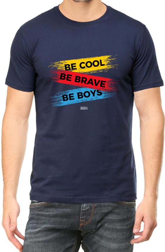 Men's Tshirt - DRON BE COOL - ABA57 Navy Blue