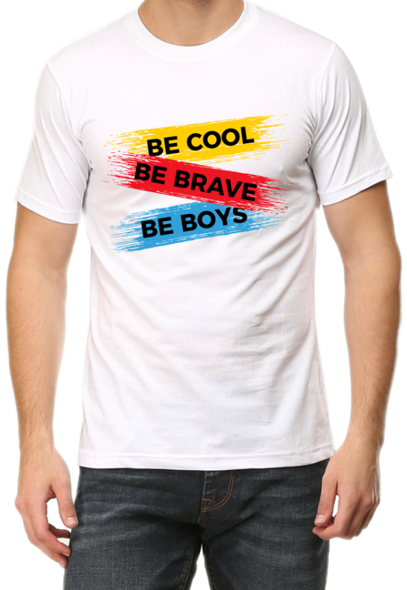 Men's Tshirt - DRON BE COOL - ABA57 White