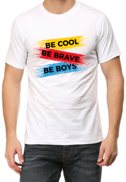 Men's Tshirt - DRON BE COOL - ABA57 White